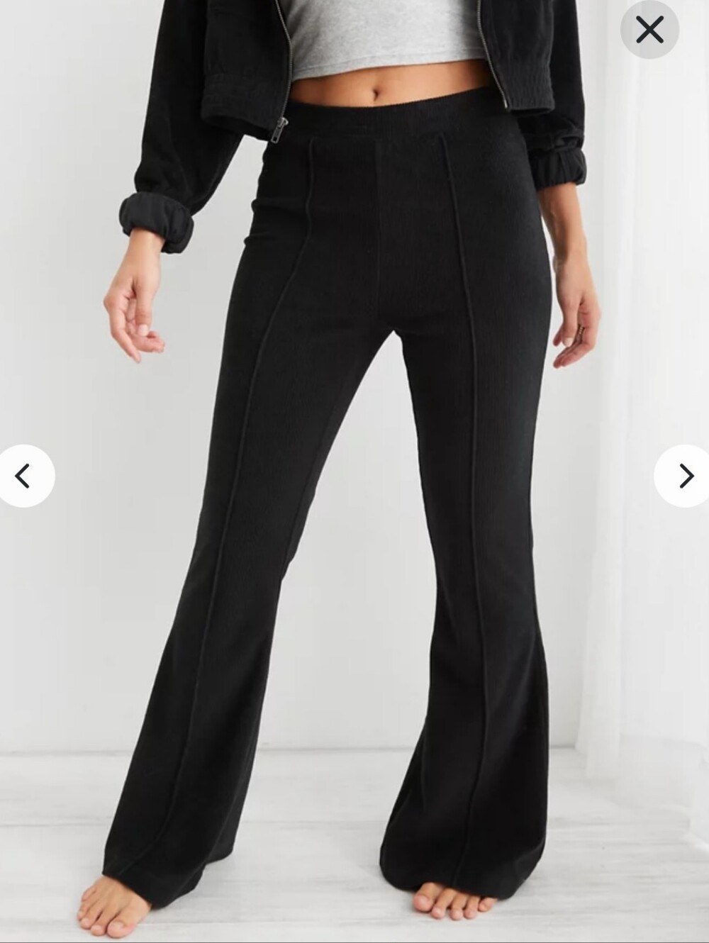 Aerie Groove-On Rib Velour Flare Pant HAL3